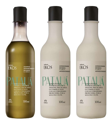 Shampoo + 2 Acondicionador Pataua Ekos Natura