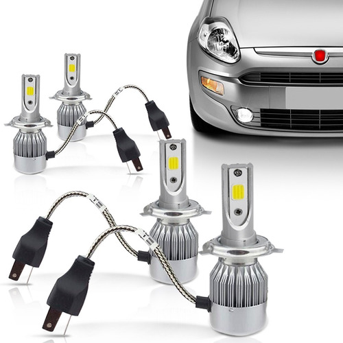 Kit Lampada Led Farol Milha Punto 2012 2013 2014