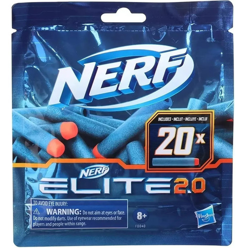 Nerf Elite 2.0 Pack Dardos De Goma 20 Unidades Toyz
