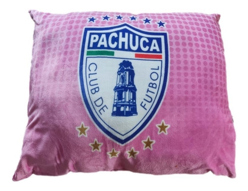Almohada Pachuca Club Tuzos Providencia Super Suave Color Rosa