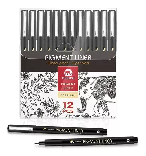 Staedtler - Pigment Liner 308 rotulador de punta fina Fino Negro 12 pieza(s)