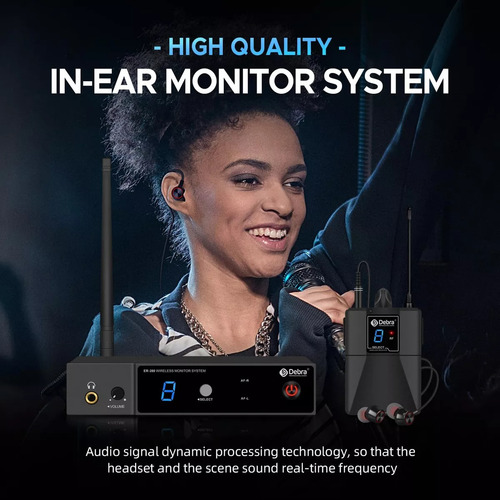 Sistema De 2 Monitores Inalámbricos Debra Er-280 Uhf