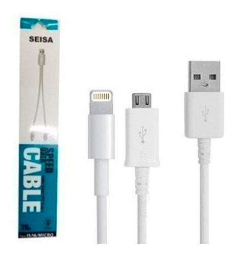 Cable Splitter 2 En 1 Micro Usb/ Lightning Xc- S07
