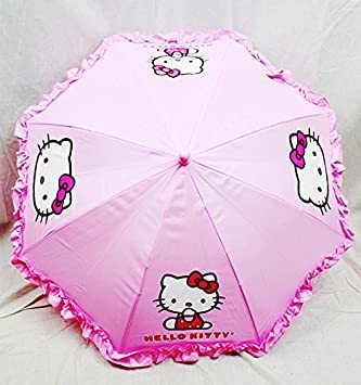 Sanrio Paraguas De Las Niñas Con Mango 3d Hello Kitty Figura