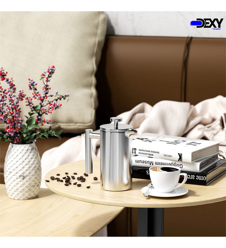 Cafetera Prensa Francesa De Acero Inoxidable 1000ml Café Té