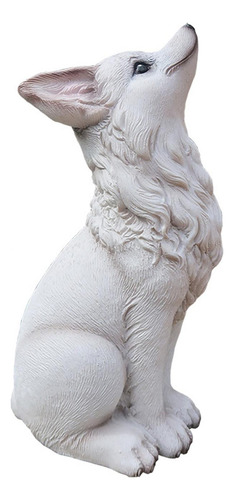 Figura De De Resina, Figura De Animal, Mirando Hacia Arriba