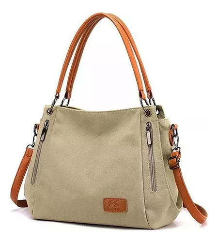 Bolso De Hombro Casual De Lona De Gran Capacidad Para Mujer