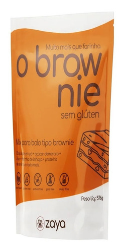 Imagem 3 de 8 de Mix Para Bolo Tipo Brownie Zaya Sem Glúten 576 G Vegano