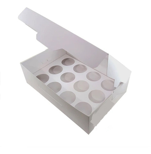 Caja Para 12 Shots Con Ventana Blancas ( 10 Unidades )