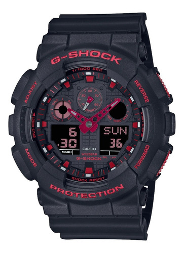 Reloj Casio G-shock Ga-100bnr Para Caballero Color de la correa Negro
