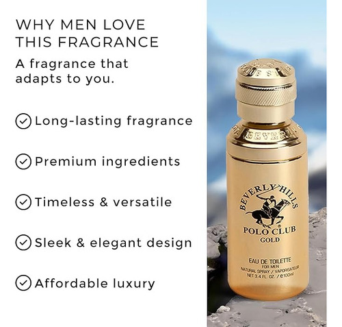 Perfume Beverly Hills Poloclub Gold De Hombre Original 75 Ml