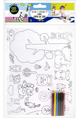 Libro Livro Poster Para Colorir: Selva De Brijbasi Art Press