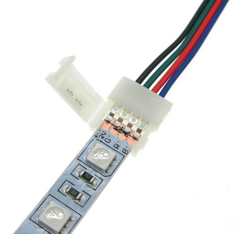 Conector Simple Para Tira De Led 5050 Rgb Mayorled X10