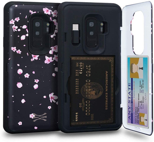 Funda Tarjetero Para Telefono Samsung Galaxy S9 Plus Flores