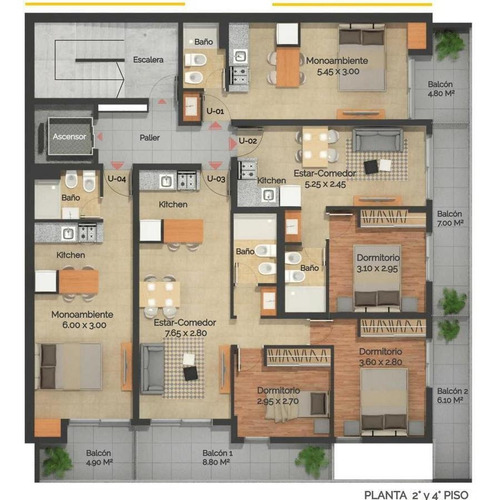 Imagen 4 de 6 de Venta Departamento 2 Dormitorios - Barrio Pichincha, Rosario