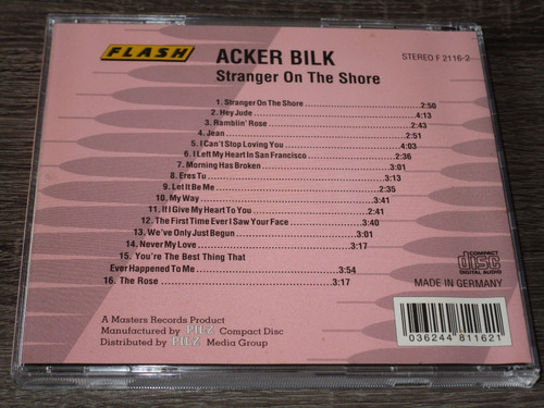Cd Acker Bilk, Stranger On The Shore, Hecho En Alemania (Usado)