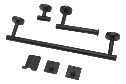 Barra De Toalla De Acero Inoxidable, Negro Mate, A Prueba De