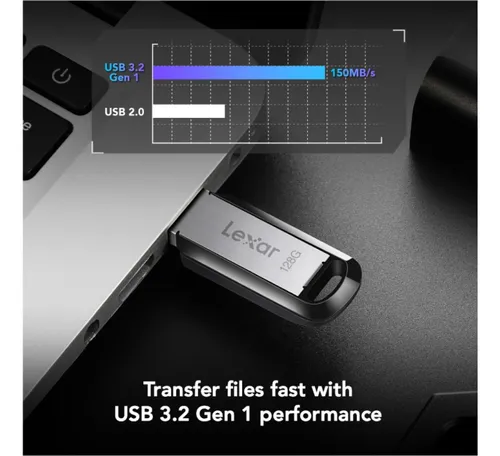 Pendrive lexar jumpdrive m400 128gb usb 3.2 metalico Gen 1