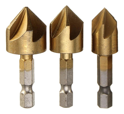 Broca Avellanada Hss Con Vástago Hexagonal De 1/4 Pulgadas,