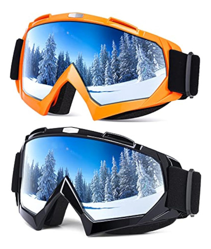 Braylin Gafas De Esquí Para Adultos, Paquete De 2