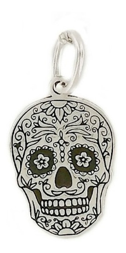 Dije Calavera Catrina Dia De Muertos Plata 925 Plata Fina