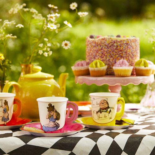 Juego De 12 Tazas Y Platillos De Alicia Para Fiesta De Té