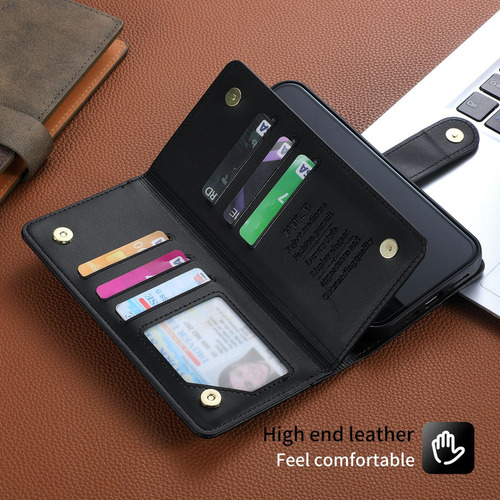 Capa Tipo Carteira De Couro Com Zíper Para Samsung