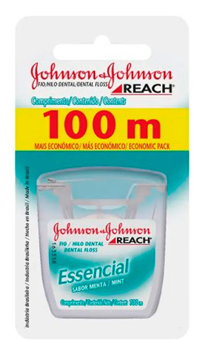 Fio Dental Reach Johnsons Essencial Menta 100 Metros Menta