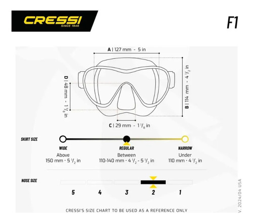 Visor Snorkeling Cressi F1 Frameless Aqua Zdn281025 Aqua