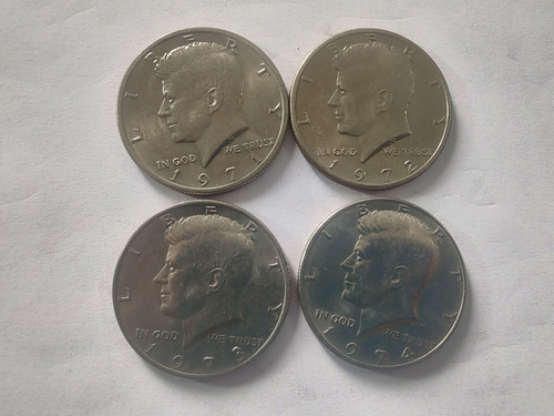 4 Monedas Estados Unidos Half Dollar 1971-72-73-74(c3