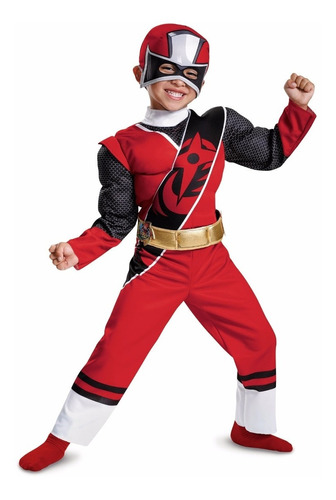 Disfraz Power Ranger Ninja Steel Rojo 3-4 Años Entrega Inmed