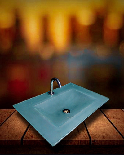 Imagen 3 de 3 de Mesada De Cristal Arenada 80 Cm