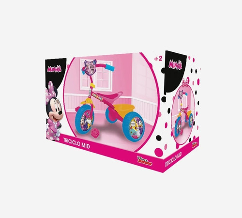 Imagen 2 de 3 de Triciclo Infantil Mid Minnie Mouse Disney Oficial Original