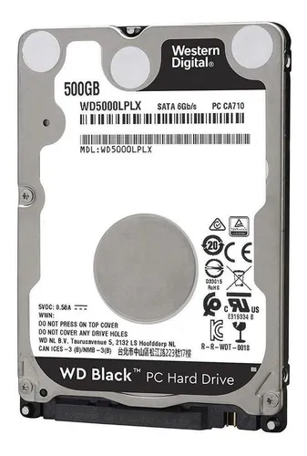 interno Western Digital WD Black WD5000LPLX 500GB negro