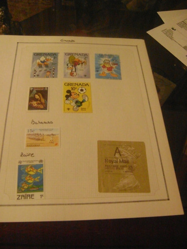 20 Sellos Postales Disney Grenada, Bahamas,zaire Art Xiii-38