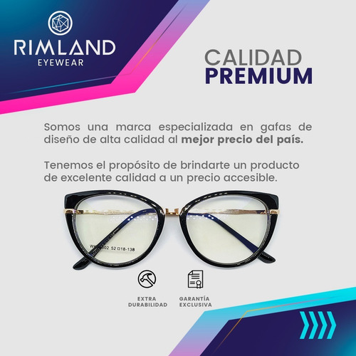 Imagen 3 de 5 de Armazón Lentes Marcos Anteojos Rimland (sku7104)