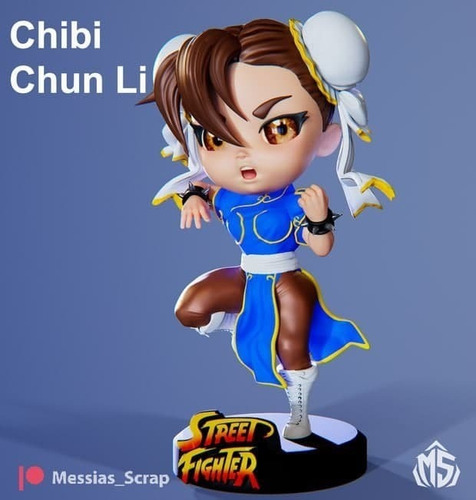 Archivo Stl Impresión 3d - Street Fighter - Chun Li Chibi