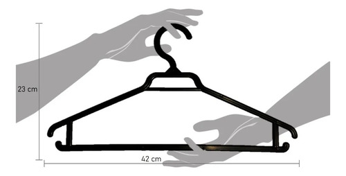 Imagen 2 de 4 de Colgadores Plasticos De Ropa - Pack 10 Unidades