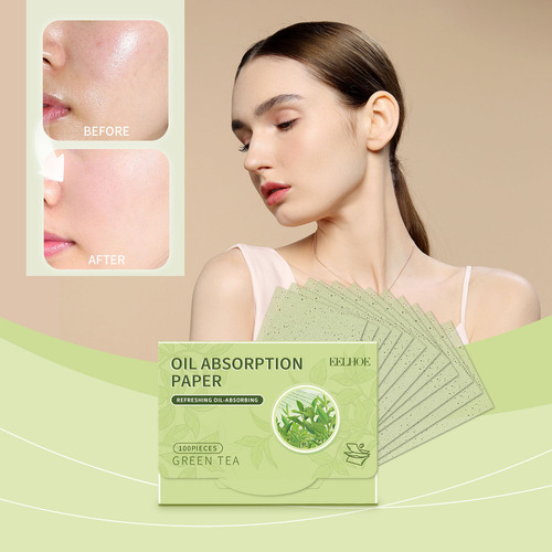 Papel Secante De Aceite Para Rostro, 100 Hojas, Aceite De Té