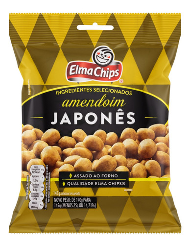 Amendoim Japonês Pacote 145g Elma Chips