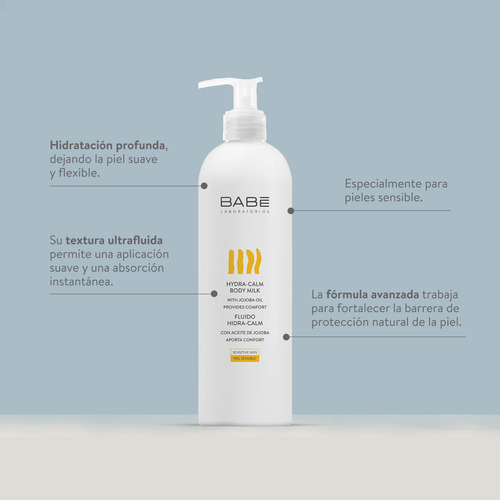 Crema Corporal Babé Fluido Hidra-calm 500ml