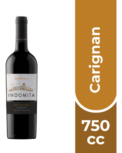 Vino Indómita Gran Reserva Carignan Botella 750cc