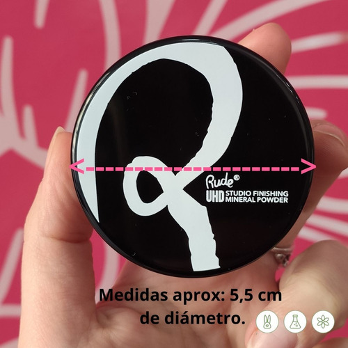 Base de maquillaje en polvo Rude Cosmetics Ultra High Definition Translucent UHD Studio Finishing Mineral Powder tono translĂșcido - 8.34mL 8g