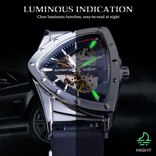 Reloj Mecánico Automático Con Esfera Triangular Para Hombre