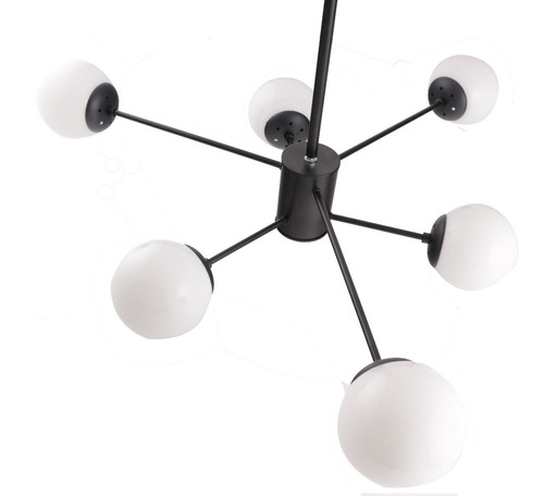 Lampara Colgante Diseño Deco Vanko 6 Luces Globo P/ Led E27 