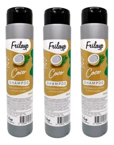 Shampoo Coco Nutricion + Hidratacion Frilayp X370ml Pack X3u