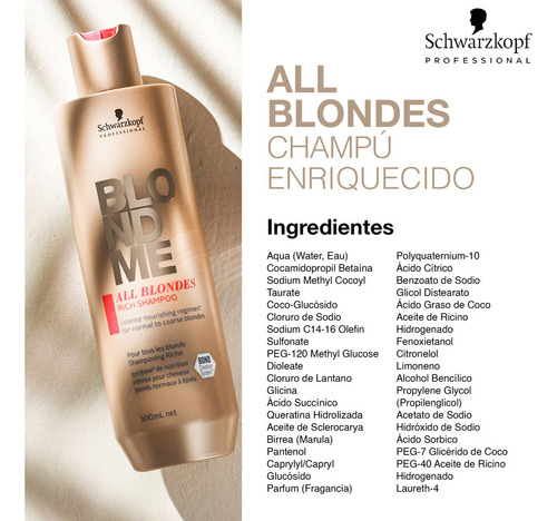Blondme All Blondes Shampoo Enriquecido Para Rubios 300 Ml