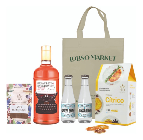 Kit Gin Tonic Heraclito Y Macedonio +botanico Fika +citricos