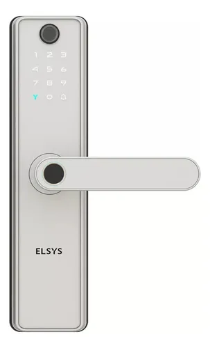 エルサ✨ Fechadura Digital Biometria Wifi Camera Ip55 Elsys Sax Prata