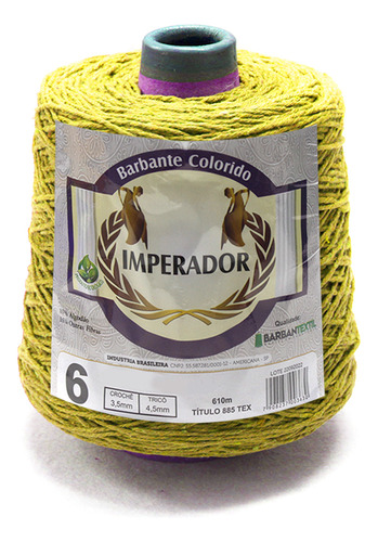 Barbante Colorido Barbantextil Imperador 4/6 610m Cor Amarelo